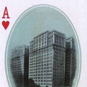 New York City - Playing card - Hudson Terminal Buildings
