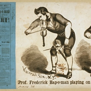Prof. Frederick Hap-e-man playing on two violins at once