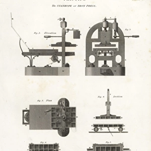 The Stanhope or iron printing press, 18th century