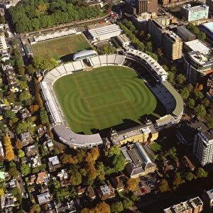 Aerial image of London, England, UK: Lord's Cricket Ground (home of cricket), St John's Wood
