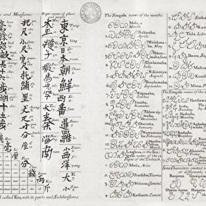 Chinese and Sinhalese, 18th century text