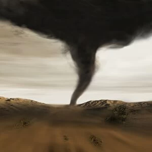 Computer illustration of a tornado