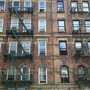Buildings featured on cover of Led Zeppelin album Physical Graffiti, St. Marks Place, East Village, Manhattan, New York City, United States of America, North America