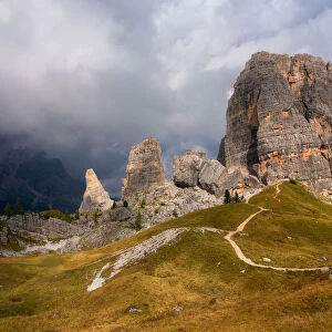 Cinque Torri, Belluno Province, Dolomites, Italy, Europe