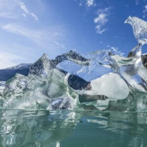 Glacial ice calved from the Sawyer Glacier, Williams Cove, Tracy Arm-Fords Terror Wilderness Area, Southeast Alaska, United States of America, North America