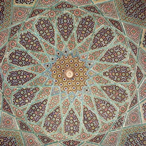 Detail of interior of the tomb of the Persian poet Hafiz
