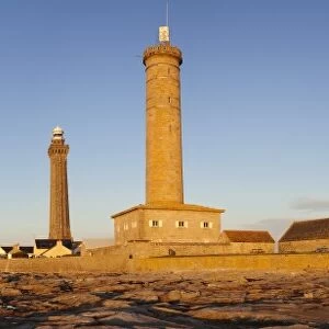 Lighthouse of Phare d Eckmuhl, Penmarc h, Finistere, Brittany, France, Europe