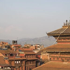Five storey Nyatapola Temple and Taumadhi Square, Bhaktapur, Nepal, Asia
