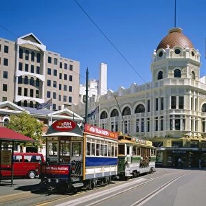 Tram in Cathedral Square