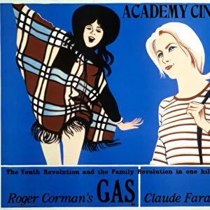Academy Poster for Gas (Roger Corman, 1970) and Bof (Claude Faraldo, 1971) Double Bill