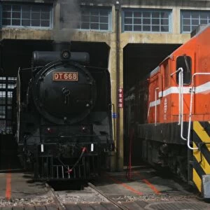 Locomotive at Changhua Roundhouse, Taiwan