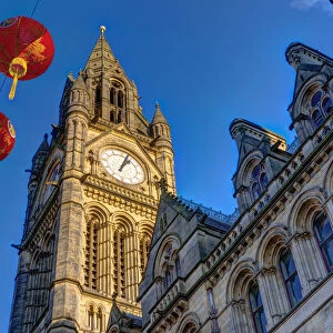 UK, England, Greater Manchester, Manchester, Albert Square, Manchester Town Hall with