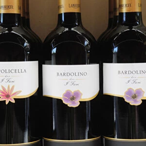 Italy, Veneto, Lake Garda, Bardolino wine selection