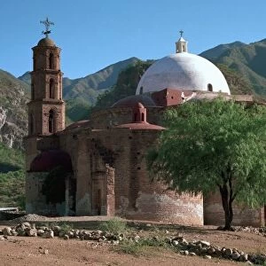 Mexico, Copper Canyon, Batopilas, Satevo. Old colonial church of San Miguel de Satevo