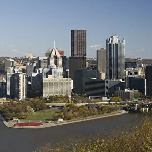 USA-Pennsylvania-Pittsburgh: Golden Triangle Downtown Area from Mt. Washington