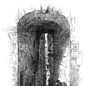 SCOTLAND: EDINBURGH, 1864. View through Advocates Close in Edinburgh, Scotland