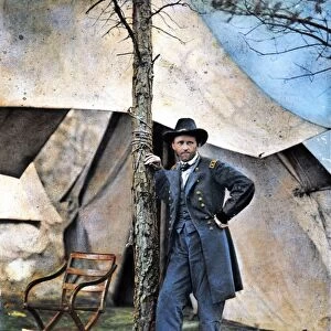 ULYSSES S. GRANT. Commander of the Union Armies, Ulysses S. Grant, at City Point, Virginia, during the siege of Petersburg, Virginia, during the American Civil War, 1864