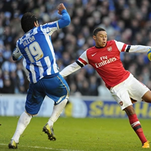 Alex Oxlade-Chamberlain Scores Past Leonardo Ulloa: Brighton & Hove Albion vs Arsenal, FA Cup 2012-13