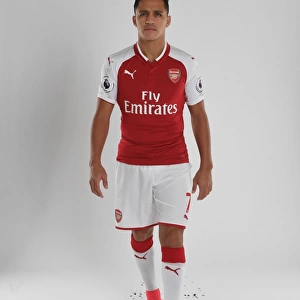 Alexis Sanchez at Arsenal 1st Team Photocall 2017-18