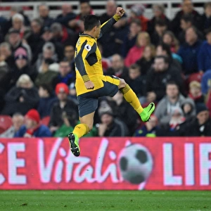 Alexis Sanchez Scores First Goal: Middlesbrough vs. Arsenal, Premier League 2016-17