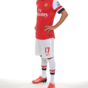Arsenal 2013-14 Squad: Nacho Monreal at the Team Photocall