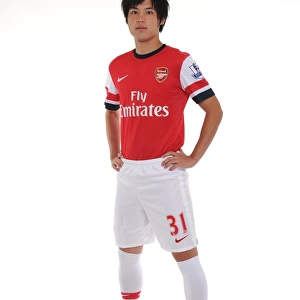 Arsenal 2013-14 Squad: Ryo Miyaichi at the Team Photocall