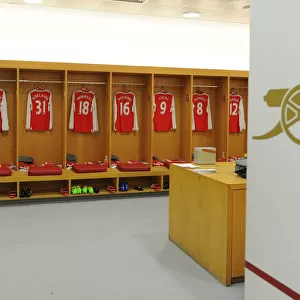 Arsenal Changing Room Before Arsenal vs. West Bromwich Albion, Premier League 2016-17
