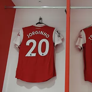 Arsenal Changing Room: Jorginho and Trossard Shirts Before Arsenal vs. Brentford