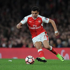 Arsenal's Alexis Sanchez in Action against Lincoln City during The Emirates FA Cup Quarter-Final