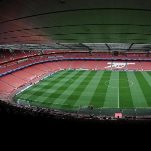 Arsenal's Emirates Stadium: Prepared Pitch for Champions League Clash Against Besiktas (2014)