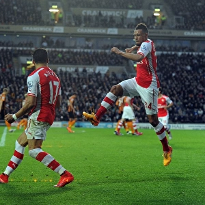 Arsenal's First Goal Celebration: Alexis Sanchez and Francis Coquelin vs. Hull City, Premier League 2014/15