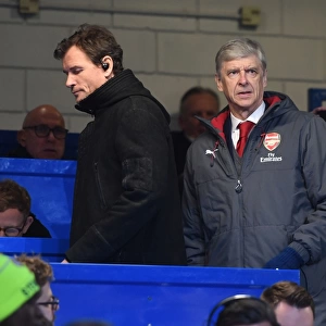 Arsene Wenger and Jens Lehmann in the Press Box: Chelsea vs. Arsenal, Carabao Cup Semi-Final First Leg