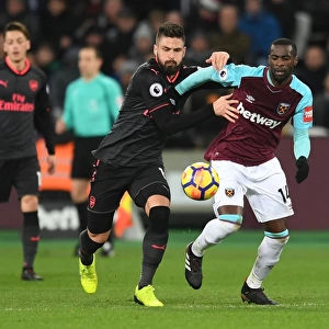Giroud vs Obiang: Intense Clash Between West Ham and Arsenal in Premier League