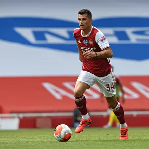 Granit Xhaka: Arsenal's Midfield Mastermind in Action against Watford, Premier League 2019-20