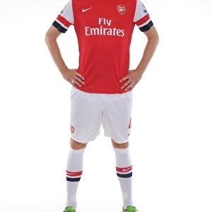 Per Mertesacker at Arsenal's 2013-14 Squad Photocall