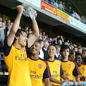 Nacer Barazite (Arsenal) with the Chapman Trophy