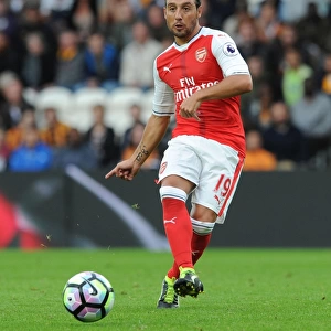 Santi Cazorla: In Action for Arsenal against Hull City, Premier League 2016-17