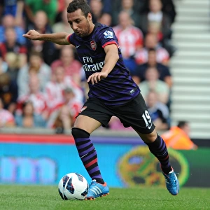 Santi Cazorla: In Action Against Stoke City, Arsenal Football Club, Premier League 2012-13