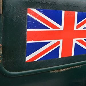 CJ5 4955 Union flag, Bentley door