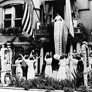 Alice Paul and other women celebrating