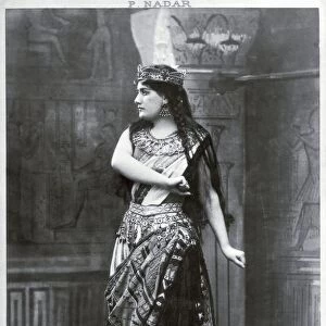 France, Paris, The French soprano Agnes Borgo (1879-1958) as Aida in the opera by Giuseppe Verdi (1813-1901), performed at Palais Garnier on December 21, 1908, photo by Felix Nadar (1810-1910)
