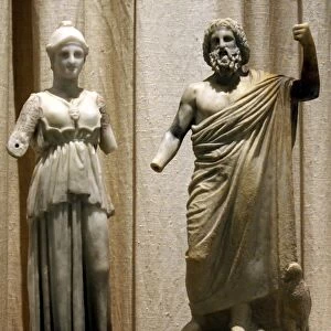 Marble statuettes of Athena and Zeus, 2nd century BC