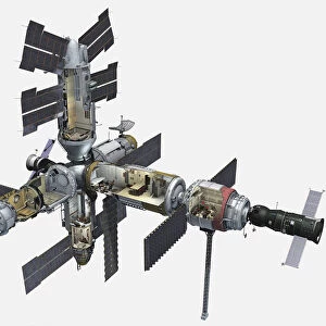 Mir space station, close-up