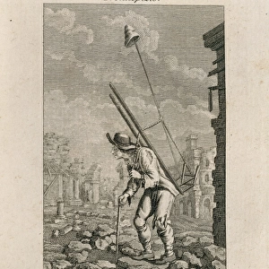 Oh, how heavy this freedom is, Anti-revolution satire, engraving, 1797