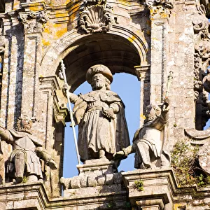 Cathedral of Santiago close-up, Galicia. Spain