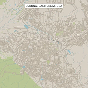Corona California US City Street Map