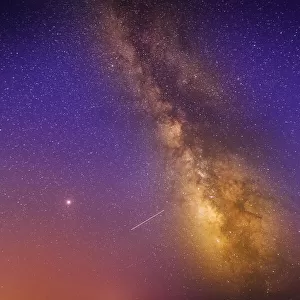 The Milky way galaxy with stars and space dust in the universe