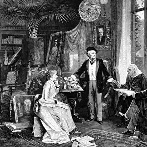 Richard and Cosima Wagner with Liszt and Hans von Wolzogen in their home Wahnfried