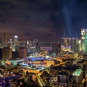 Singapore City Lights at Night