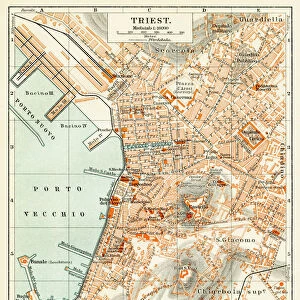 Trieste Italy map 1895